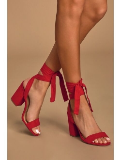 Alta Orchid Suede Lace-Up Heels