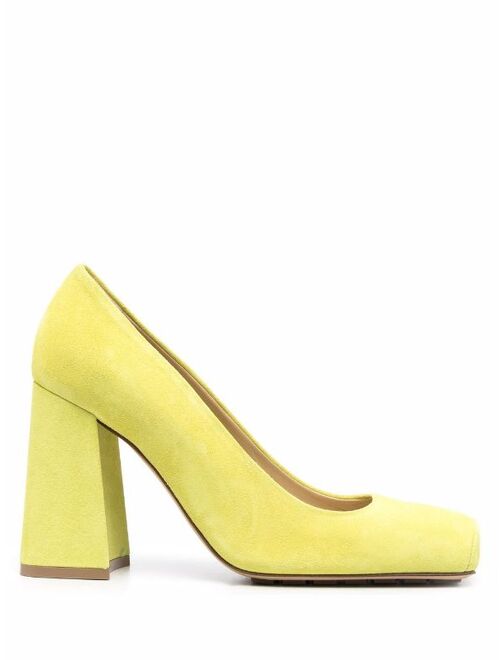 Bottega Veneta square-toe block-heel pumps