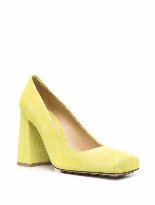 Bottega Veneta square-toe block-heel pumps