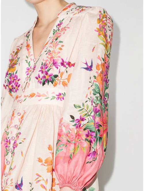 ZIMMERMANN Tropicana floral-print mini dress