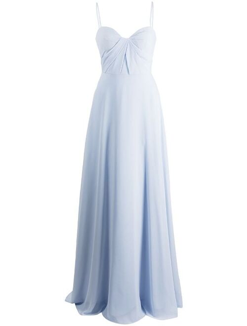 Marchesa Notte Bridesmaids twist-detail floor-length dress