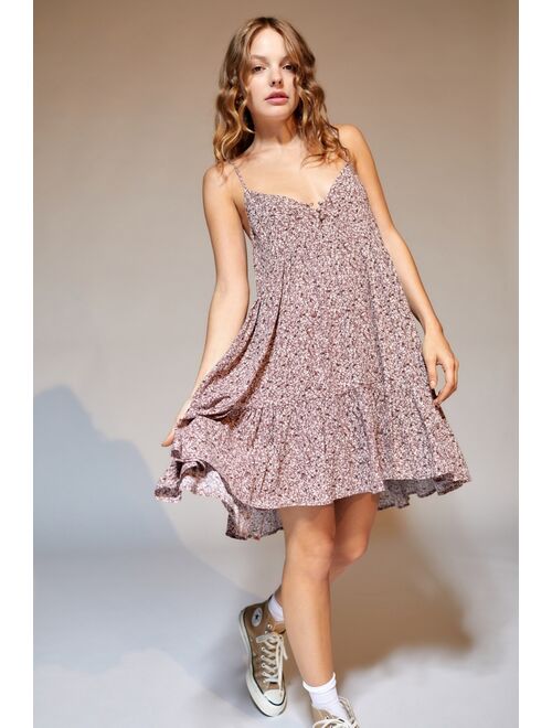 Dress Forum Printed Tiered Frock Mini Dress