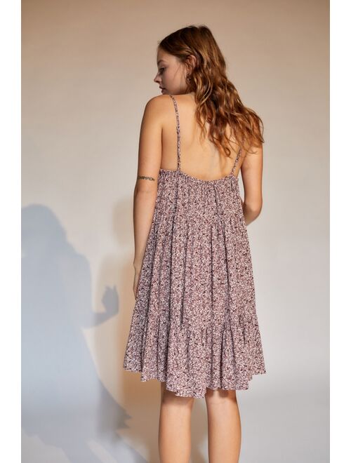 Dress Forum Printed Tiered Frock Mini Dress