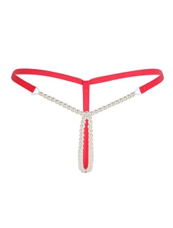 Hansber Women's Pearls Massage G-String Bikini Thongs Tangas Lingerie Underwear Jockstrap