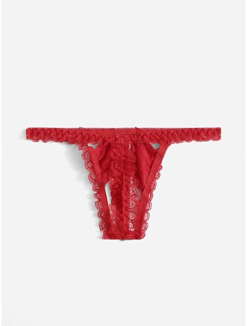 Shein Beaded Lace Crotchless Panty