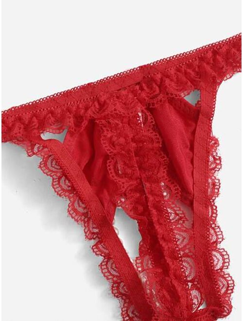 Shein Beaded Lace Crotchless Panty