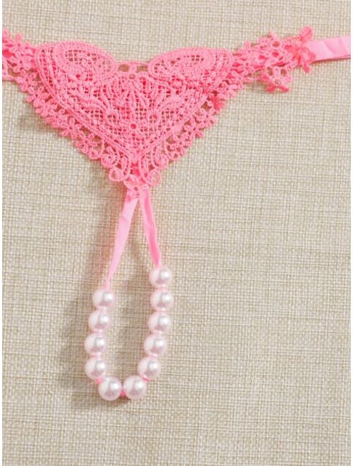 Shein 3pack Plus Faux Pearl Decor Thong Set