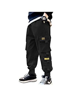  TLAENSON Boys Cargo Pants Cotton Casual Pants Drawstring Loose Jogging  Bottoms Elastic Cuffed Cargo Joggers Green 6-7 Years: Clothing, Shoes &  Jewelry