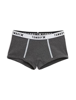 TomboyX Boy Shorts Underwear, Cotton, Stretchy and Soft All Day Comfort (XS-4X)