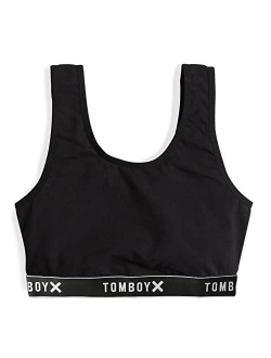 TomboyX Soft Bra, Cotton All Day Comfort, No Frills Scoop Neck, Wire Free (XS to 4X)