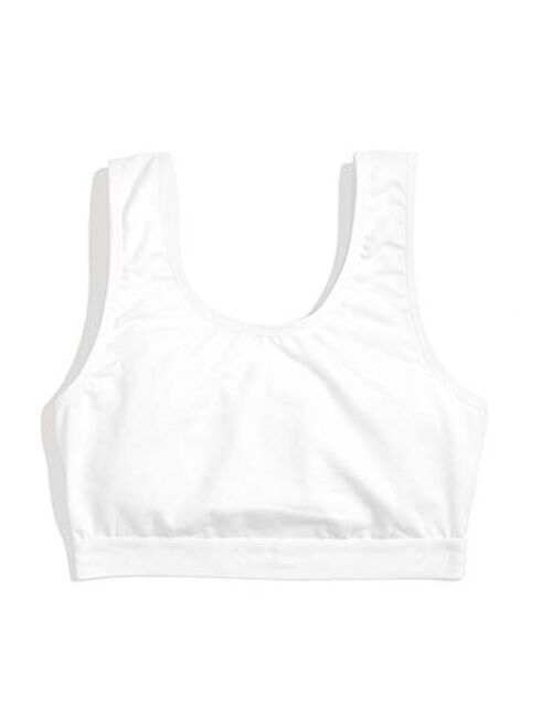 TomboyX Soft Bra, Cotton All Day Comfort, No Frills Scoop Neck, Wire Free (XS to 4X)