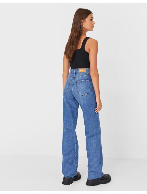 Stradivarius 90s dad jean in medium blue