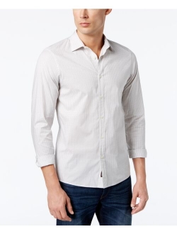 Men's Slim-Fit Trim Stretch Gingham Shirt