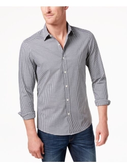 Men's Slim-Fit Trim Stretch Gingham Shirt