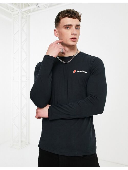 Berghaus Heritage front and back long sleeve t-shirt in black