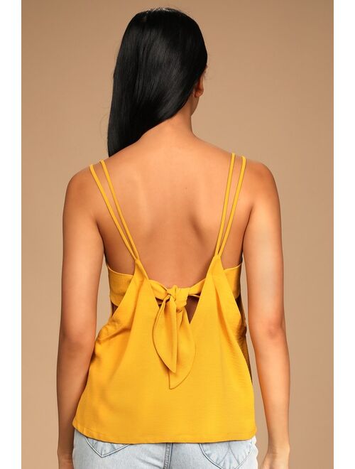 Lulus Adrift Mustard Yellow Tank Top