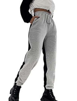 Women's Causal Drawstring Waist Active Workout Long Yoga Pant with Pocket