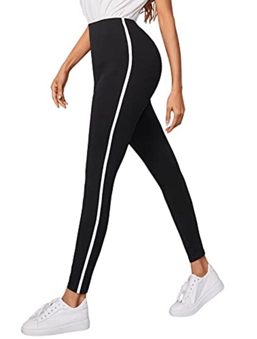 SweatyRocks Women's Causal Drawstring Waist Active Workout Long Yoga Pant with Pocket