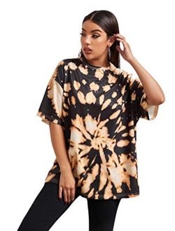 Women's Graphic Oversized Tee Shirts Casual Loose Fit Short Sleeves Tops