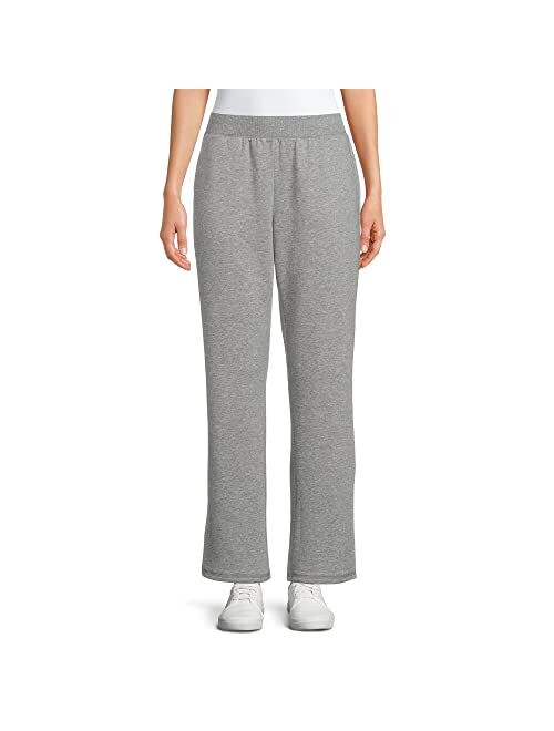 Time and Tru Time & Tru Women's Fleece Straight Leg Pants with Pockets