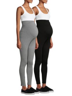 Maternity Leggings with Full Panel, 2-Pack