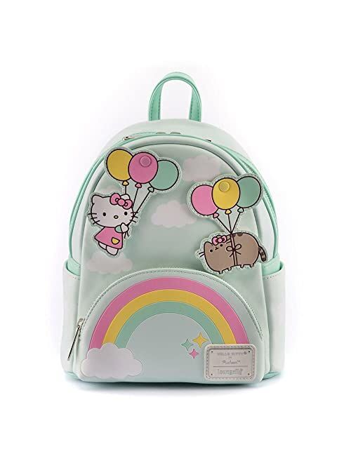 Loungefly Pusheen Hello Kitty Balloons and Rainbow Womens Double Strap Shoulder Bag Purse