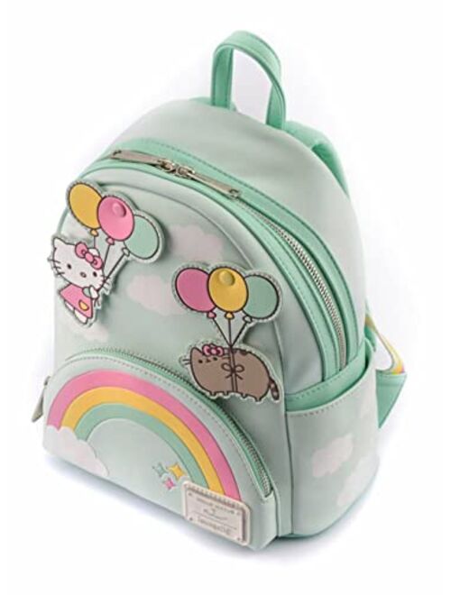 Loungefly Pusheen Hello Kitty Balloons and Rainbow Womens Double Strap Shoulder Bag Purse