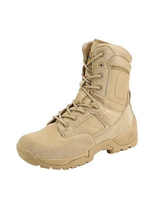 NORTIV 8 Men's Military Tactical Work Boots Hiking Motorcycle Combat Boots