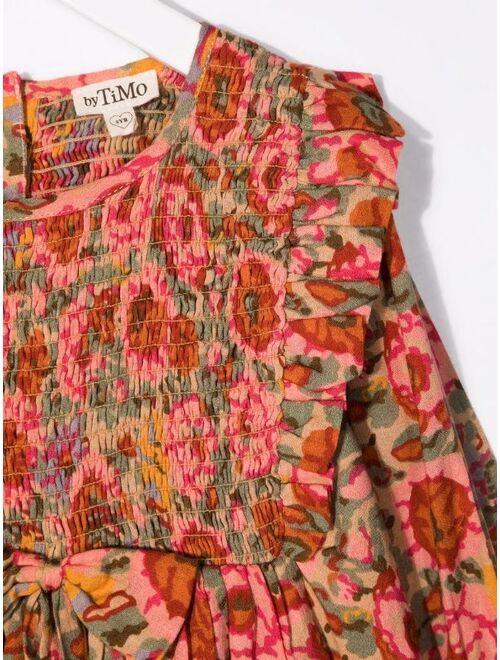 ByTimo Kids floral-print smocked dress