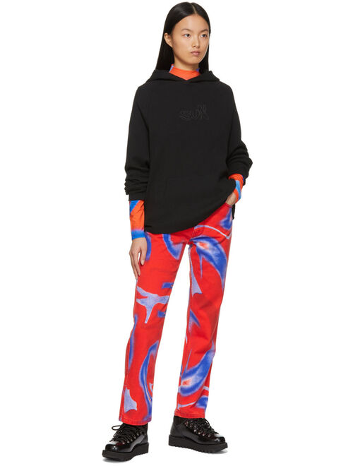 ERL Red & Blue Graphic Jeans