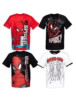 Spiderman Boys 4 Pack T-Shirts