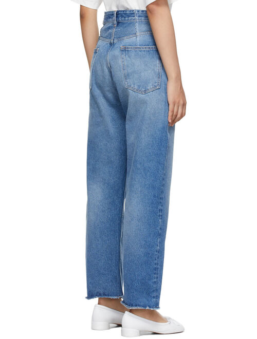 MM6 Maison Margiela Blue Cropped Boyfriend Jeans