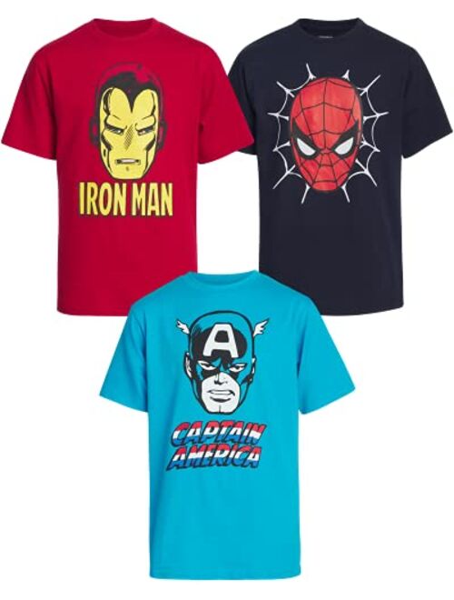 Marvel Avengers Boys 3 Pack T-Shirts - Spider-Man, Hulk, Captain America (Toddler/Little Boys)