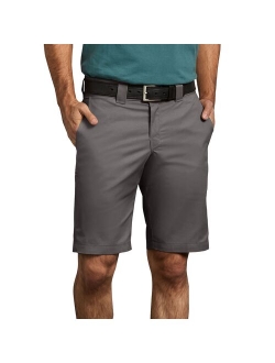 Slim-Fit Flat-Front Work Shorts