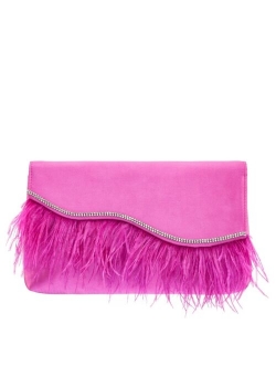 Nina Women's Feather Flap Clutch