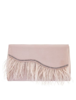 Nina Women's Feather Flap Clutch