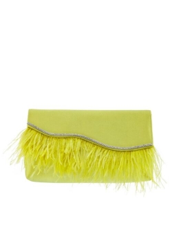 Nina Women's Feather Flap Clutch