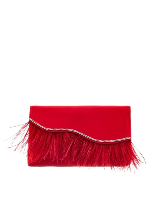 Nina Women's Feather Flap Clutch