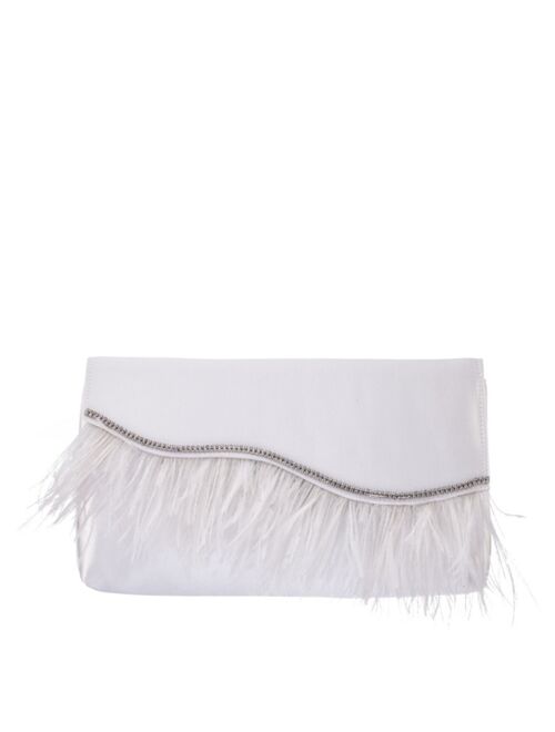 Nina Women's Feather Flap Clutch