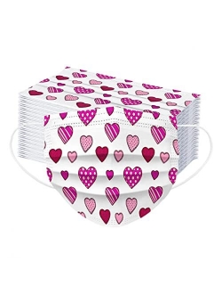 Ort Funny_maskss for adults,50pc 3ply Disposable_masks Valentine's Day Face_Masks, Adults Funny Covering