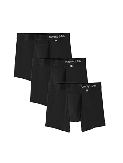 Tommy John Men's Underwear with Pouch, Boxer Brief, Cool Cotton Fabric Trunk with 4" Inseam