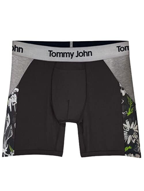 Tommy John Men's Underwear, Mid Length Boxer Brief, Second Skin Fabric with 6" Inseam, 3 Pack