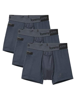 Tommy John Men's Underwear, Boxer Briefs, 360 Sport Fabric Trunk with 4" Inseam, 3 Pack