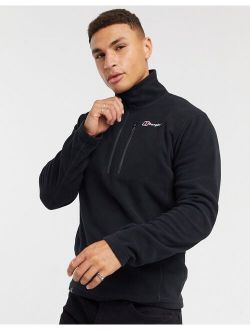 Prism 1/4 zip fleece in black