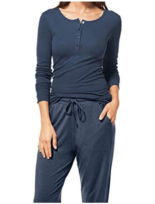 Tommy John Women's Lounge Henley - Long Sleeve Pajama Sleep Shirt