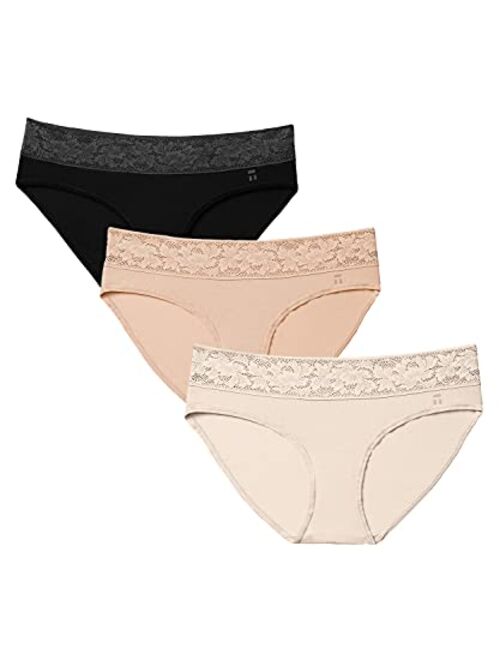 Tommy John Women's Underwear, Briefs, Second Skin Fabric, 3 Pack