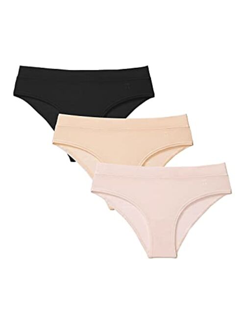 Tommy John Women's Underwear, Cheeky Panties, Second Skin Fabric, 3 Pack