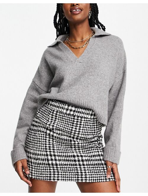 Vila mini skirt in houndstooth - part of a set