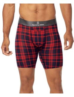 Tommy John Men's Second Skin Moisture-Wicking Plaid Boxer Briefs