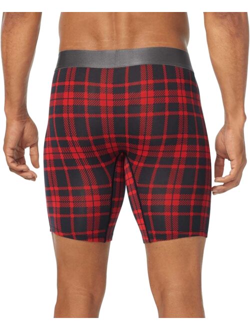 Tommy John Men's Second Skin Moisture-Wicking Plaid Boxer Briefs